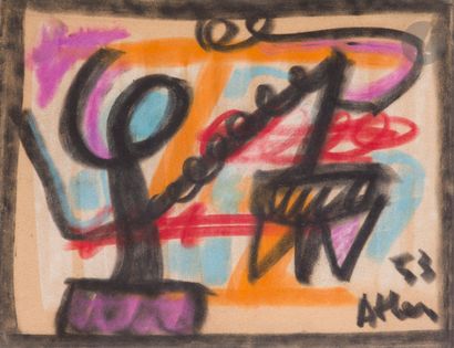 null Jean-Michel ATLAN (1913-1960
)Composition, 1953Pastel
.
Signed and dated lower...
