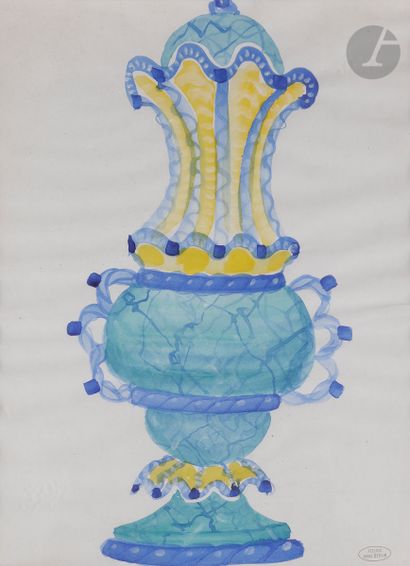 André DERAIN (1880-1954) Vase couvert faux...