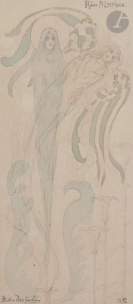 null Andhré Stanislas Albert DES GACHONS (1871-c.1920)
Rêve mystique, 1892
Encre...