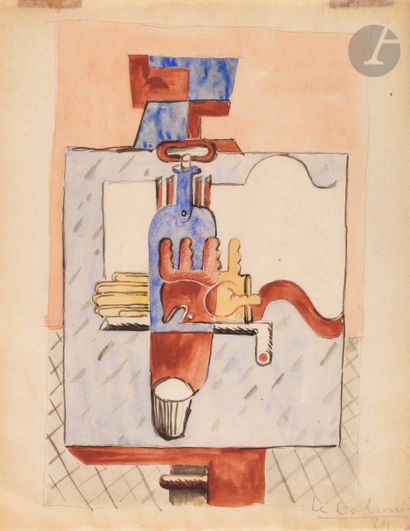 null Charles-Edouard JEANNERET known as LE CORBUSIER (1887-1965
)Still life, open...