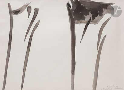 null Olivier DEBRÉ (1920-1999
)Signs charactersInk
and ink wash.
Monogrammed and...