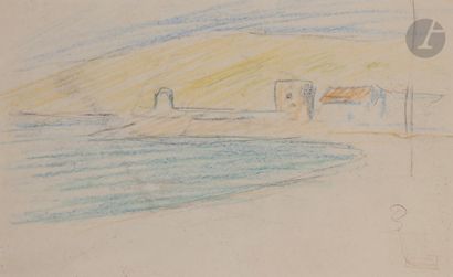 Paul SIGNAC (1863-1935)
The Jetty of Cassis,
1889Colored
pencils
.
Monogrammed...
