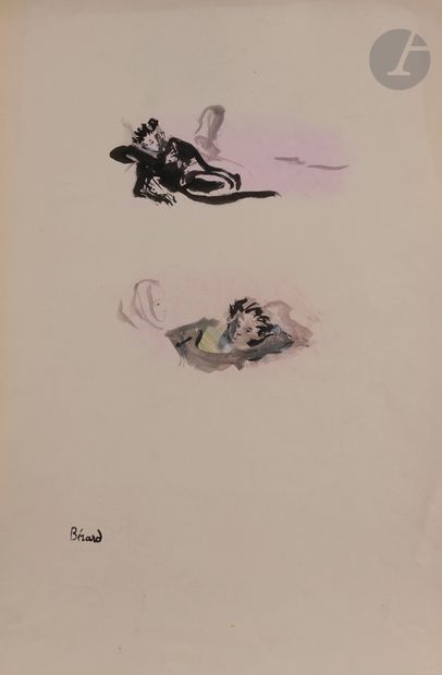 null Christian BÉRARD (1902-1949
)Oriental scenes2
inks, ink wash and gouaches.
Stamped...