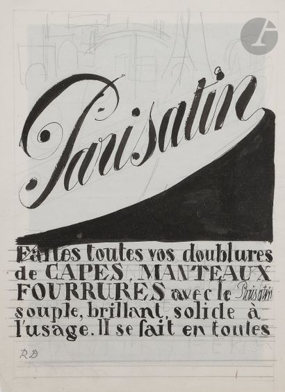 null Raoul DUFY (1877-1953
)Advertising projects for Bianchini-Férier4
inks and gouaches.
Stamped.
About...