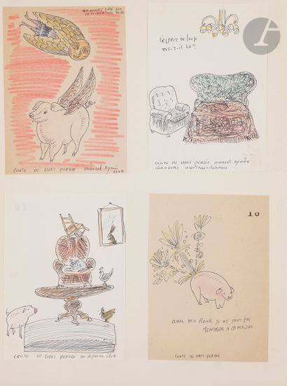 null Ruytchi SOUZOUKI (1902-1985)
Deux albums de dessins - Animaux, peintures, croquis,...
