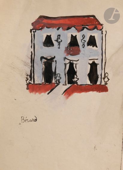 null Christian BÉRARD (1902-1949
)Theater sets2
gouaches and inks.
Stamped.
23 x...