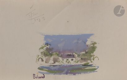null Christian BÉRARD (1902-1949
)The Guinguettes : Les Mains - Maison toit mauve...