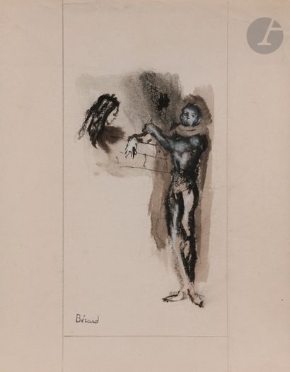 null Christian BERARD (1902-1949
)Young man, Renaud and ArmideInk
, ink wash and...