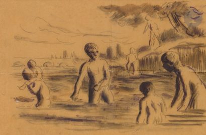 Maximilien LUCE (1858-1941
)Study of Bathers,...