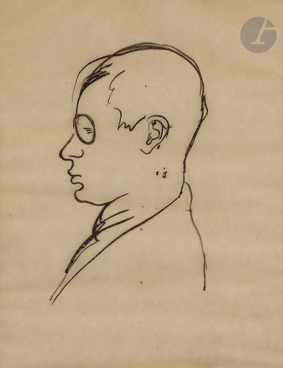 Valentine HUGO (1887-1968) Portrait de Tristan...