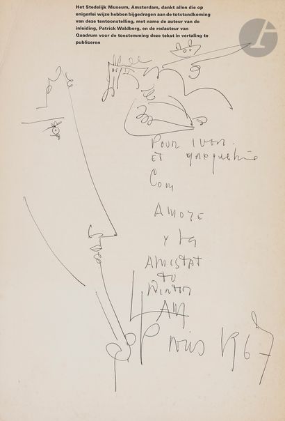null Wifredo LAM (1902-1982
)Composition, 1976 and 19672
inks with autographs on...