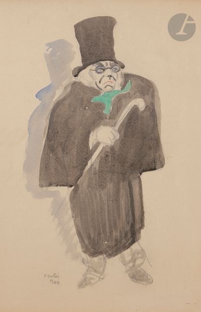 null Marcel VERTES (1895-1961
)Man in a Tuxedo - The Saltimbanque - The Judge - The...