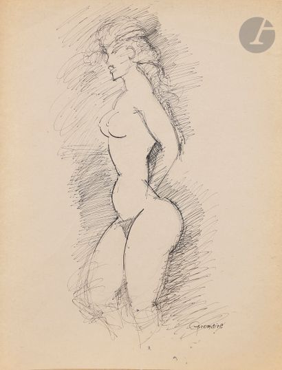 Marcel GROMAIRE (1892-1971
)Standing Nude...
