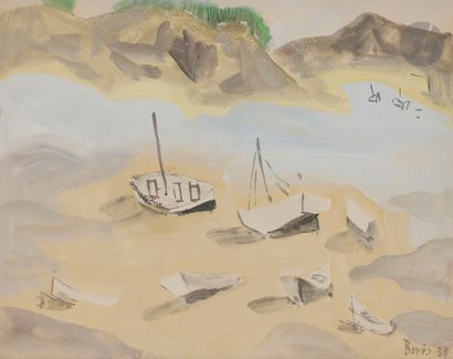 Francisco BORES (1898-1972
)Boats by the...