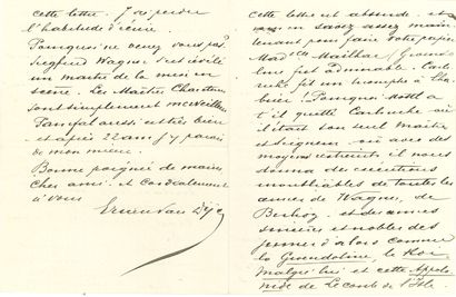 null • [Emmanuel CHABRIER]. 12 L.A.S. et 2 L.S. adressées à Robert Brussel, 1899-1911.
Enquête...