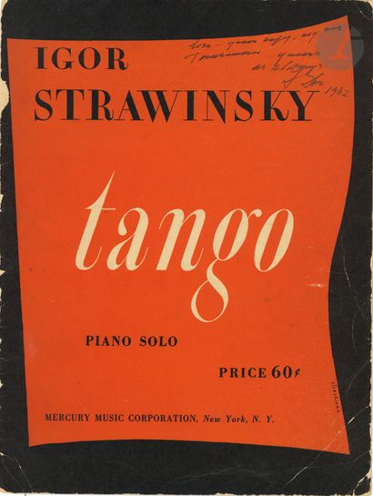 Igor STRAWINSKY (1882-1971). Tango. Piano...