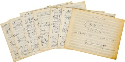 null Manuel ROSENTHAL (1904-2003). Autograph music manuscript signed, Two Études...
