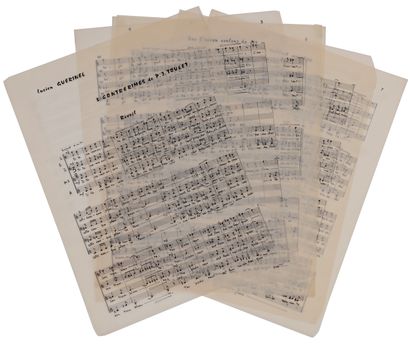 null Lucien GUÉRINEL (né 1930). Manuscrit musical autographe, Trois Contrerimes de...