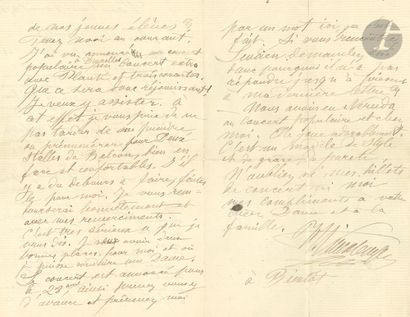  Henry VIEUXTEMPS. L.A.S., Paris 8 April 1878, to the violinist Alexandre Cornélis;...