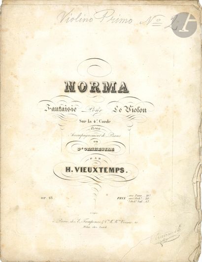 Henry VIEUXTEMPS. Set of printed scores of...