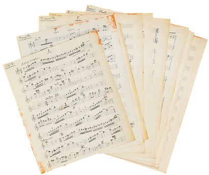 null Henri CLIQUET-PLEYEL (1864-1963). Manuscrit musical autographe, Suite picturale,...