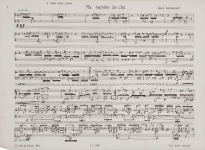 Alain BANCQUART (born 1934). Autograph musical...
