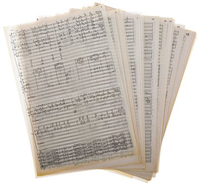 null Alain BANCQUART (né 1934). Manuscrit musical autographe signé, Symphonie en...