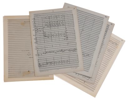null Alain BANCQUART (born 1934). Autograph music manuscript signed, Concerto for...