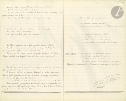 null Vincent d’INDY (1851-1931). Manuscrit autographe signé, Fervaal, 1894 ; cahier...
