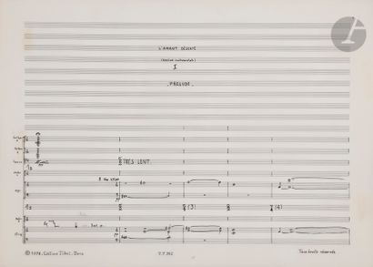 null Alain BANCQUART (né 1934). Manuscrit musical autographe, L’Amant déserté (version...
