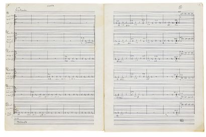  Roger ALBIN (1920-2001). Manuscrit musical autographe signé, Sonata Cantata Toccata,...