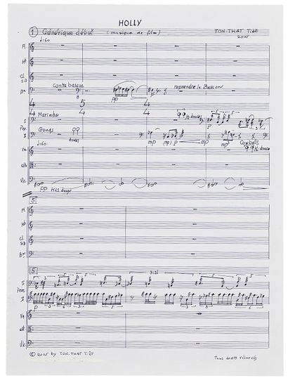 null TÔN-THÂT Tiêt (born 1933). Autograph musical manuscript signed, Holly (film...