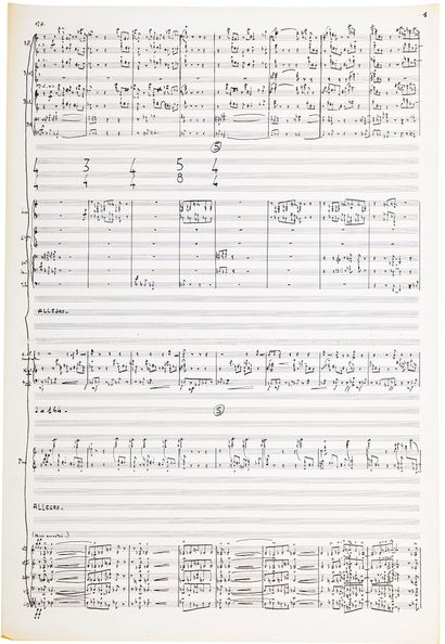 null Alain BANCQUART (né 1934). Manuscrit musical autographe signé, Symphonie en...