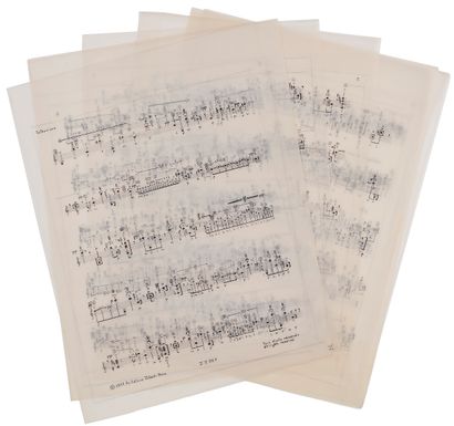 null Philippe BOESMANS (né 1936). Manuscrit musical autographe, Intrusions pour guitare...