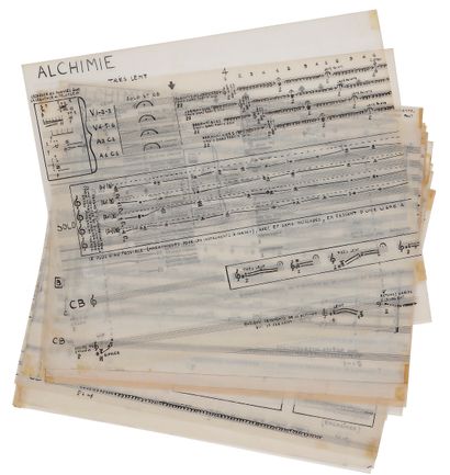 null Gérard MASSIAS (né 1933). 2 manuscrits musicaux autographes.
Entropie pour 12...
