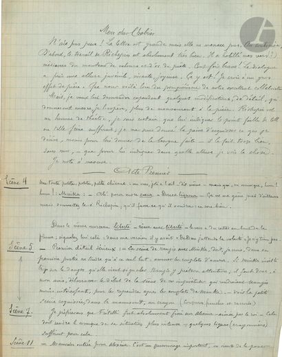 null - Emmanuel CHABRIER]. Paul BURANI (1845-1901). 3 L.A.S., [1883-1887], to Emmanuel...