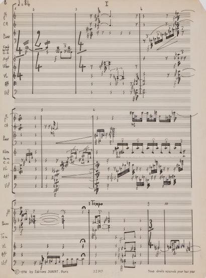 null Ahmed ESSYAD (born 1938). Autograph musical manuscript, Prolégomènes (Mouqqadimah)...