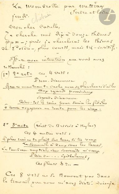 null - Emmanuel CHABRIER. L.A.S. "Emmanuel", La Membrolle Thursday [October or November...