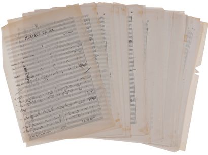 null Louis SAGUER (1907-1991). Autograph music manuscript signed, Musique en sol...