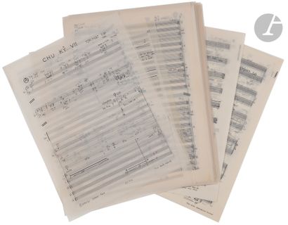 null TÔN-THÂT Tiêt (né 1933). Manuscrit musical en partie autographe, Chu Ky VII...