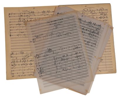 null Alain BANCQUART (né 1934). Manuscrit musical autographe, La Naissance du Geste...