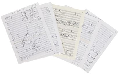 null TÔN-THÂT Tiêt (né 1933). Manuscrit musical autographe signé, À la verticale...