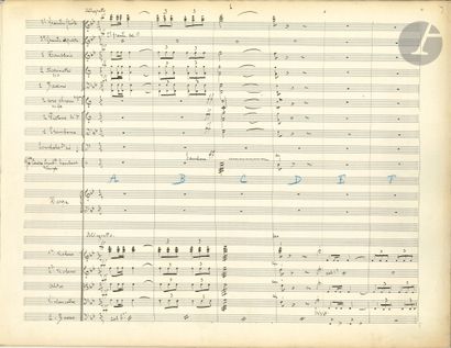 null William CHAUMET (1842-1903). Manuscrit musical autographe signé, Mamzelle Pioupiou,...