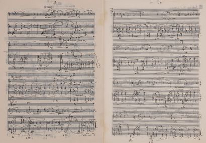 null Serge NIGG (1924-2008). Manuscrit musical autographe signé, Pièce pour trompette...