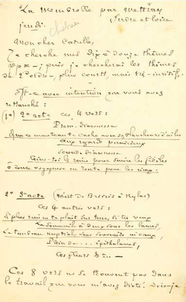 null - Emmanuel CHABRIER. L.A.S. "Emmanuel", La Membrolle Thursday [October or November...