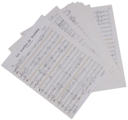 null TÔN-THÂT Tiêt (born 1933). Autograph musical manuscript, Les Sourires de Bouddha...