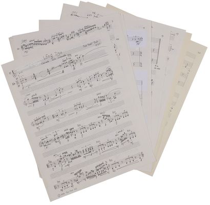 null TÔN-THÂT Tiêt (né 1933). Manuscrit musical autographe signé, Lañg Dzu (Vagabondage),...