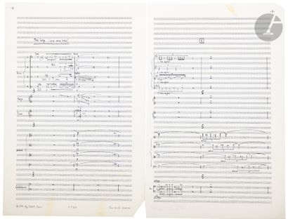 null János KOMIVES (1932-2005). Manuscrit musical autographe, Concerto pour quatuor...