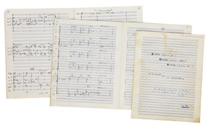 Roger ALBIN (1920-2001). Manuscrit musical...