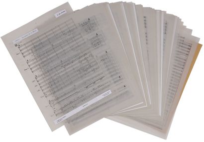 null Lucien GUÉRINEL (né 1930). Manuscrit musical autographe, Les Sept Portes, 1997-1998 ;...